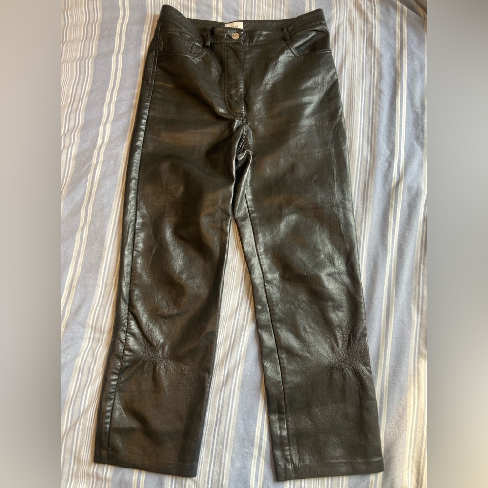 Wilfred Black faux Leather Trousers